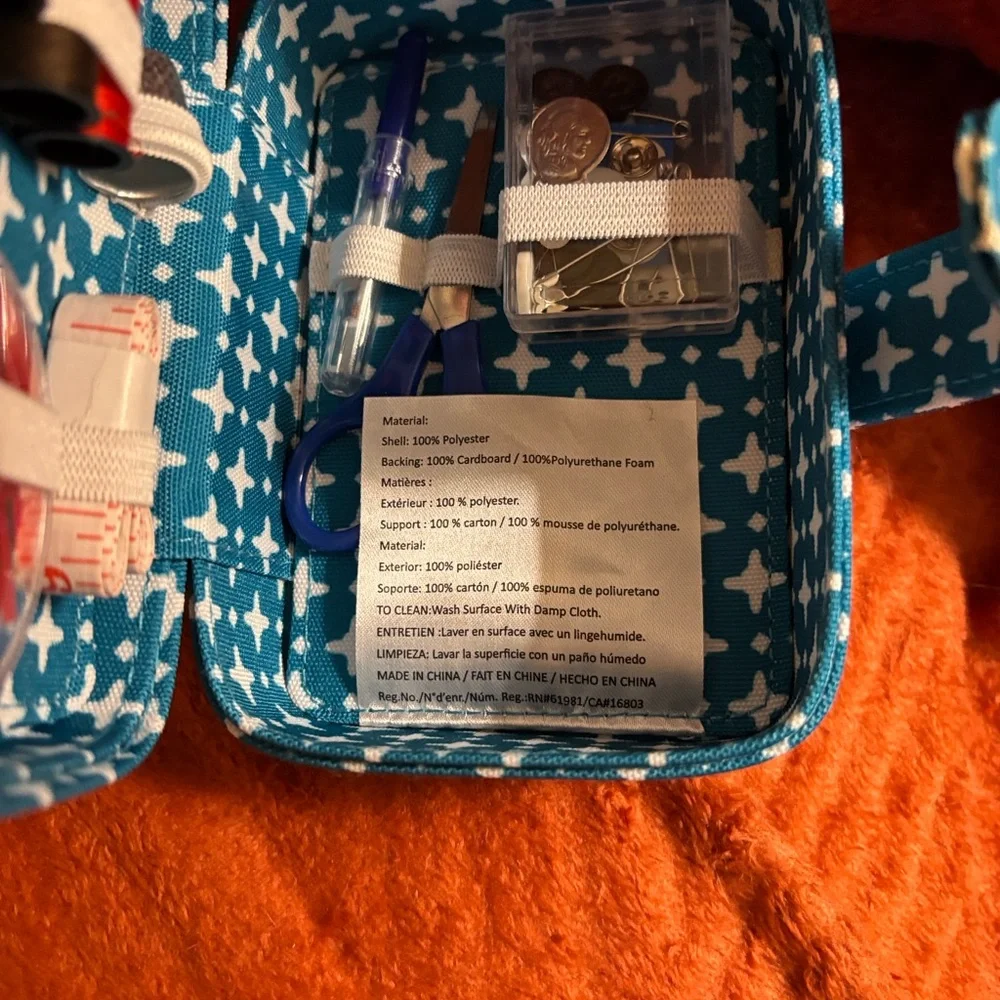 Cosmetic Bag-Eyebrow Kit-Makeup Brushes & Covers-Back Scrubber-Mini Sewing Kit. - Picture 15 of 16